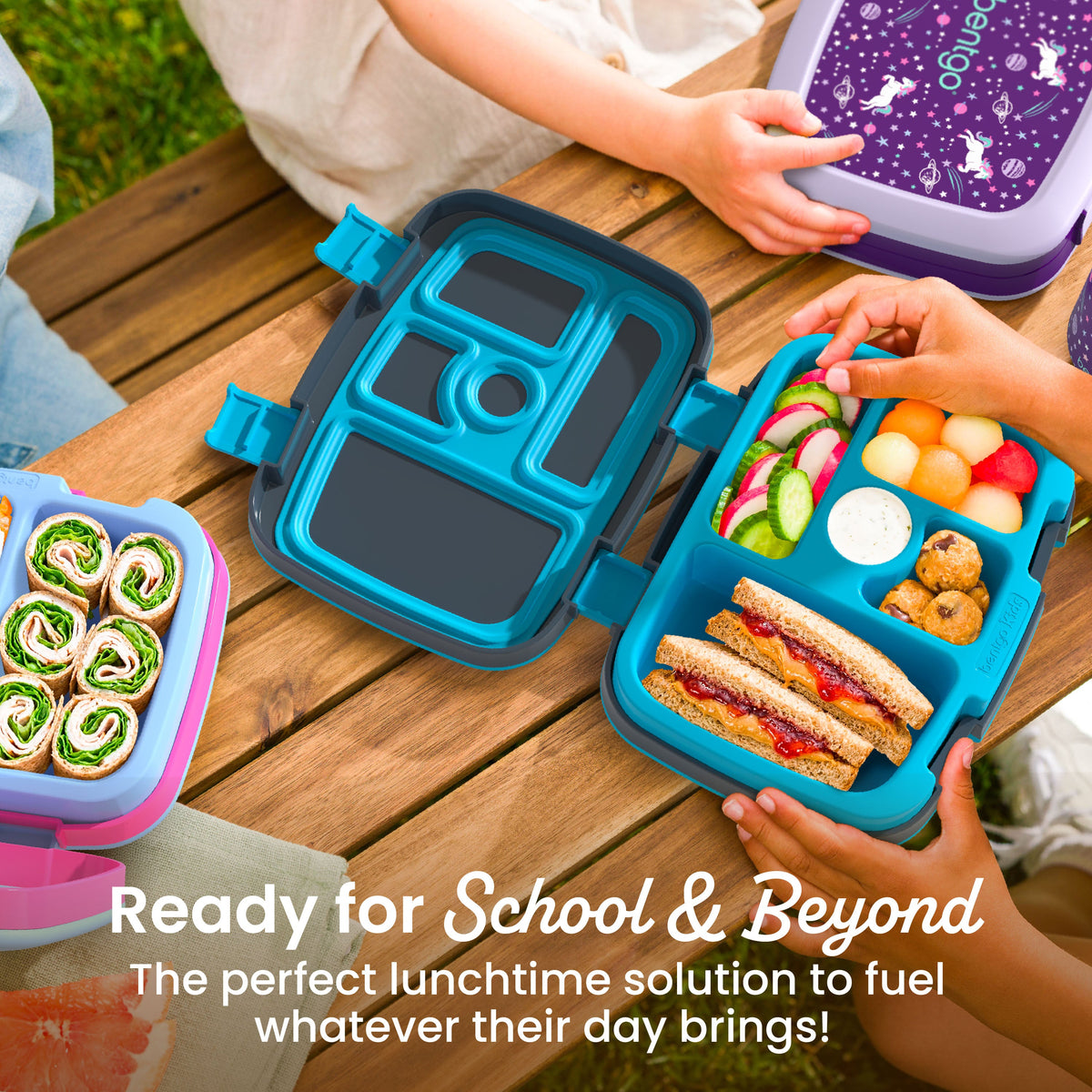 Bentgo Kids Prints Lunch Box - Race Cars | Ready For School & Beyond - The Perfect Lunchtime Solution To Fuel Whatever Their Day Brings!