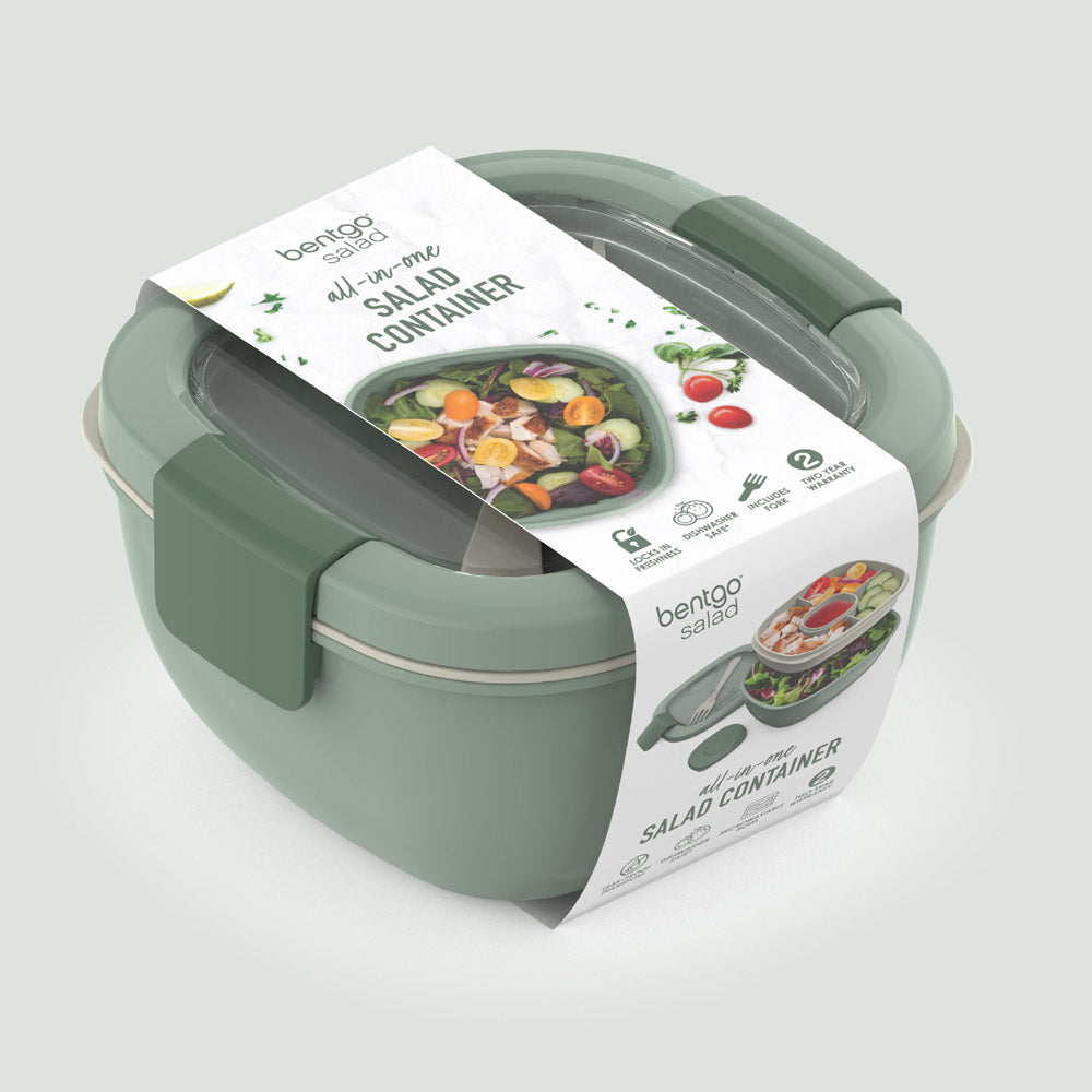 Bentgo® All-in-One Salad Container - Khaki Green | Packaging