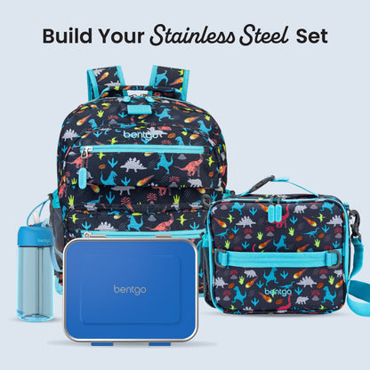 Bentgo Kids Stainless Steel Lunch Box - Blue | Build Your Stainless Steel Set