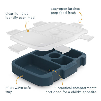 Bentgo Kids Prints Tray with Transparent Cover - Friendly Skies